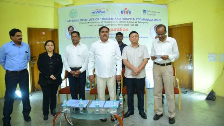 Minister Errabelli at the Inaugural Ceremony of Training for the Disabled under National Institute of Tourism and Hospitality Management