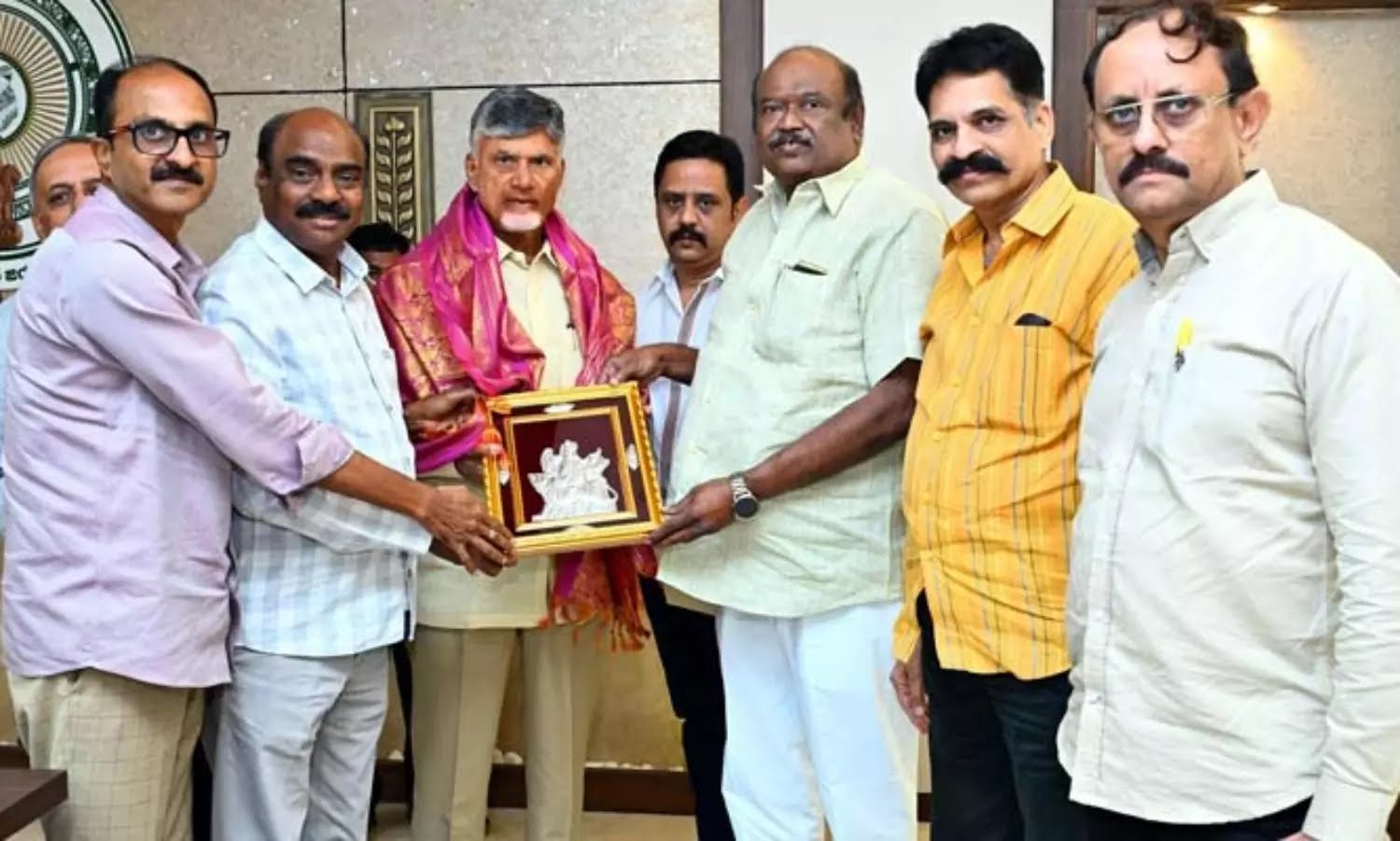 Invitation to CM Chandrababu for Balakrishna Golden Jubilee