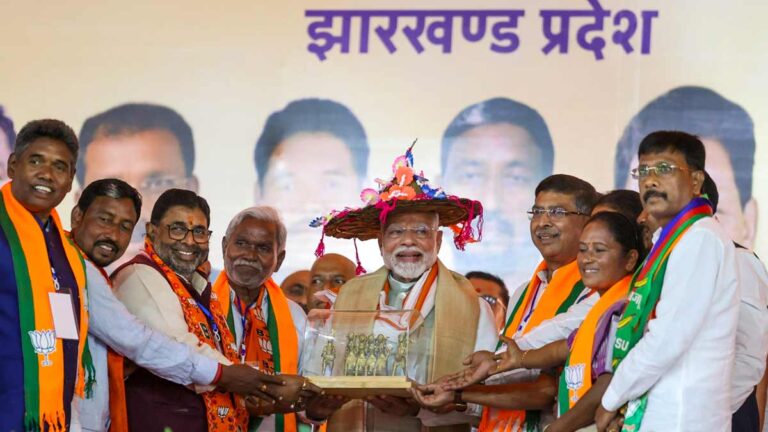 Prime Minister Narendra Modi during 'Vijay Sankalp Sabha' ahead