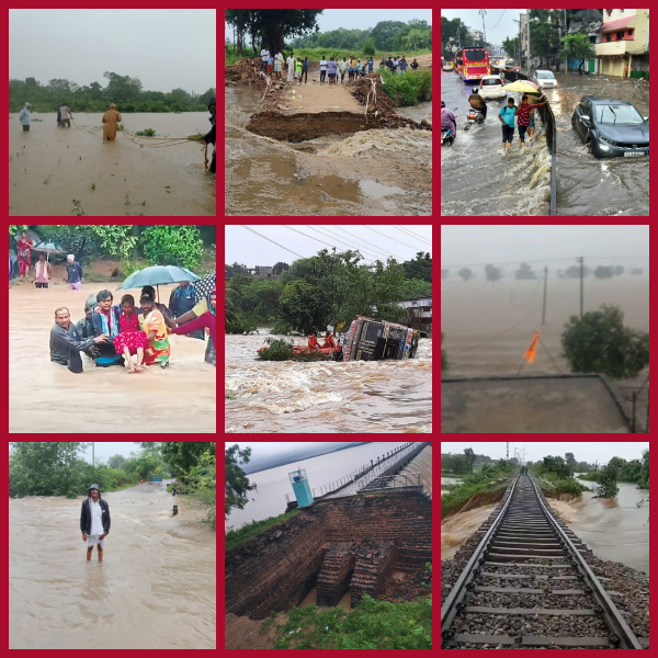 Heavy rains...floods wreak havoc in Kamareddy district