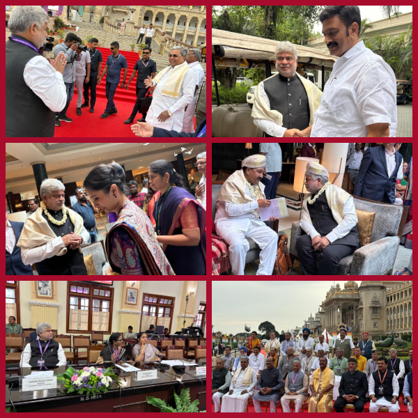 Telangana Speaker and Council Chairman given grand welcome in Bengaluru