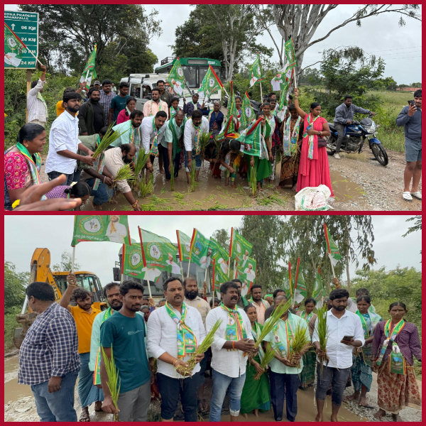 BCY Party's innovative protest against the poor condition of roads