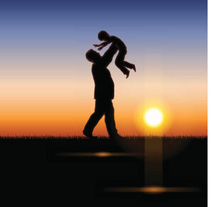 This illustration is a background of the text for "Father's Day".
