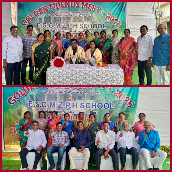 A grand reunion of 1987 class 10th alumni in Pedapalapallur