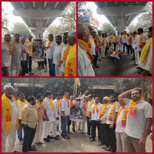 TDP cadres beat Ambati's effigy with sandals