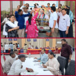 2008 DSC teachers anointing the portrait of Revanth Reddy
